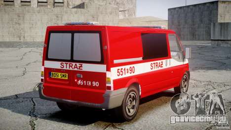 Ford Transit Polish Firetruck [ELS] для GTA 4