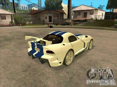 Dodge Viper from MW для GTA San Andreas