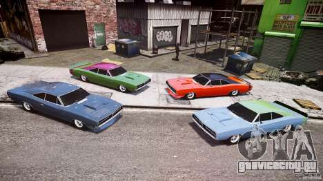 Dodge Charger RT 1969 tun v1.1 лоу райд для GTA 4