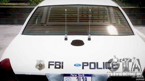 Ford Crown Victoria 2003 FBI Police V2.0 [ELS] для GTA 4