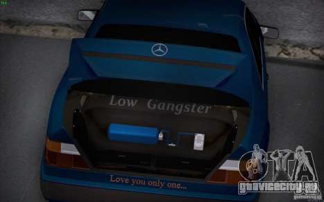 Mercedes-Benz W124 Low Gangster для GTA San Andreas