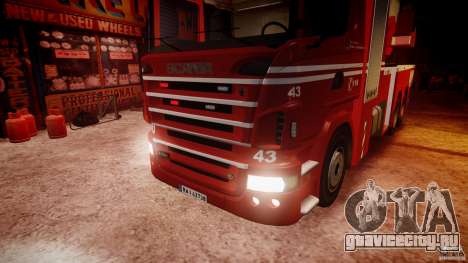Scania Fire Ladder v1.1 Emerglights red [ELS] для GTA 4