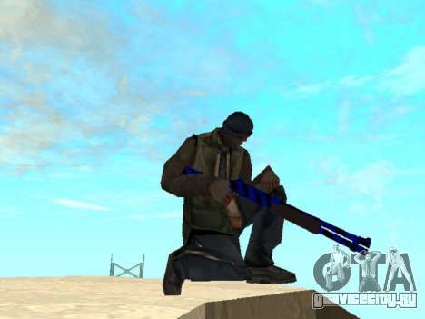 Blue and black gun pack для GTA San Andreas