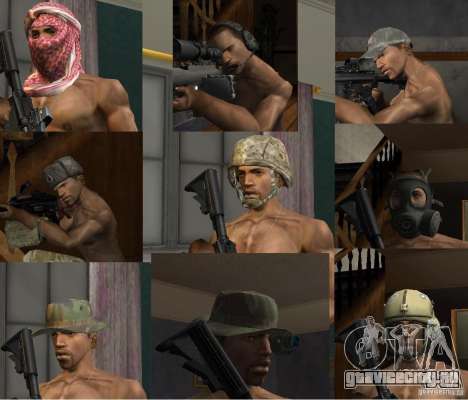 Головные уборы Call of Duty 4: Modern Warfare для GTA San Andreas