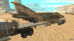 Flatbed trailer with dismantled F-4E Phantom для GTA San Andreas