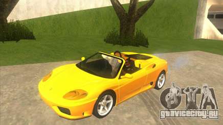 Ferrari 360 Spider жёлтый для GTA San Andreas