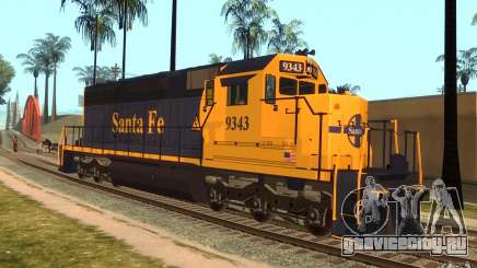 Локомотив SD 40 Santa Fe Blue/Yellow для GTA San Andreas