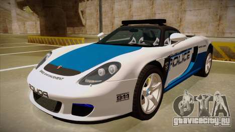 Porsche Carrera GT 2004 Police White для GTA San Andreas