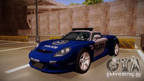 Porsche Carrera GT 2004 Police Blue для GTA San Andreas