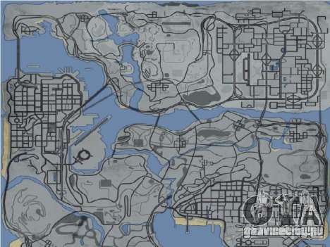 Карта в стиле GTA 5 для GTA San Andreas