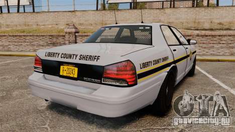 GTA V Vapid Police Cruiser Scheriff [ELS] для GTA 4