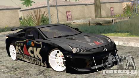 Lexus LFA Street Edition Djarum Black для GTA San Andreas