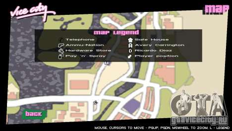 Иконки карты из GTA V для GTA Vice City