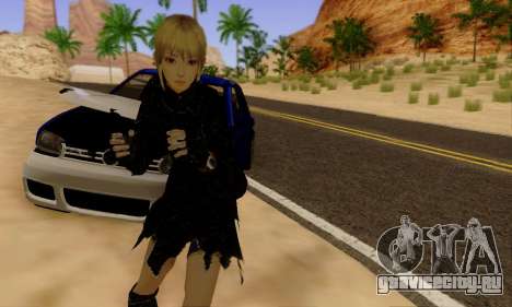 Девушка блондинка в черной одежде для GTA San Andreas
