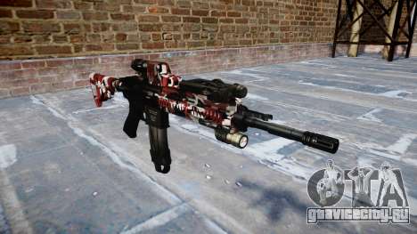 Автоматический карабин Colt M4A1 bloodshot для GTA 4