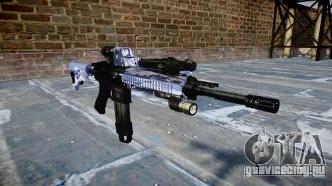 Автоматический карабин Colt M4A1 blue tiger для GTA 4