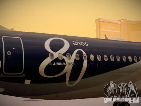 Airbus A320-214 LAN Airlines 80 Years для GTA San Andreas