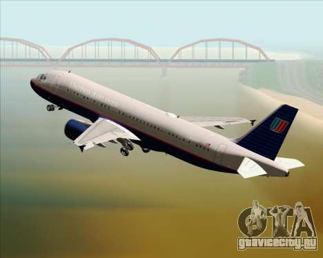 Airbus A320-232 United Airlines (Old Livery) для GTA San Andreas