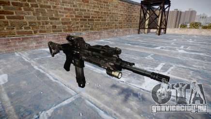 Автоматический карабин Colt M4A1 kryptek typhon для GTA 4