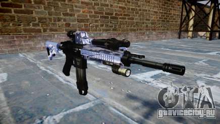 Автоматический карабин Colt M4A1 blue tiger для GTA 4