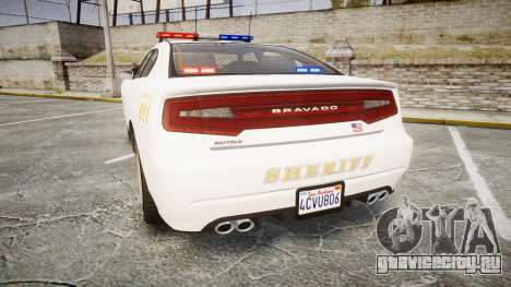 GTA V Bravado Buffalo LS Sheriff White [ELS] для GTA 4