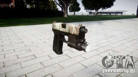 Пистолет HK USP 45 woodland для GTA 4