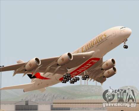 Airbus A380-800 Emirates 40 Anniversary Sticker для GTA San Andreas