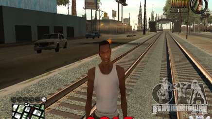 CLEO HUD New Year 2015 для GTA San Andreas