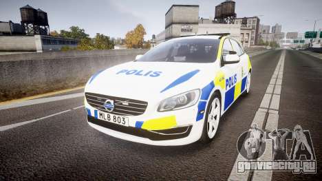 Volvo V60 Swedish Police [ELS] для GTA 4