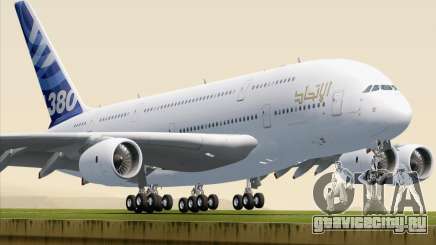 Airbus A380-800 F-WWDD Etihad Titles для GTA San Andreas