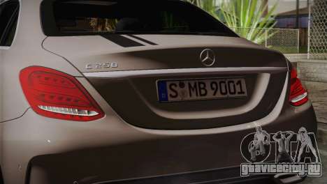 Mercedes-Benz C250 AMG Edition 2014 EU Plate для GTA San Andreas