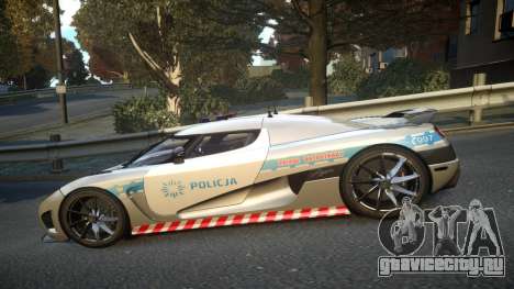 Koenigsegg Agera Polish Highway Patrol Police для GTA 4