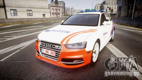 Audi S4 Avant Belgian Police [ELS] orange для GTA 4