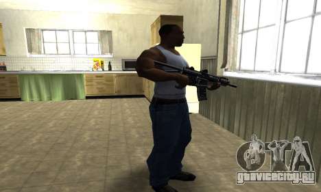 Full Black Automatic Gun для GTA San Andreas