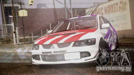 Mitsubishi Lancer Evolution VIII Yatogami Itasha для GTA San Andreas