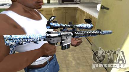 Blue Snow Sniper Rifle для GTA San Andreas