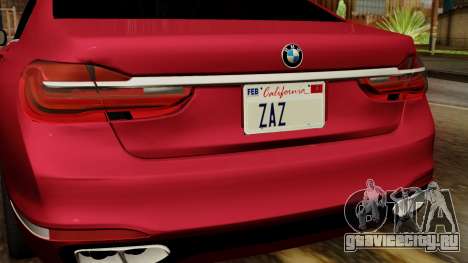 BMW 7 2015 для GTA San Andreas