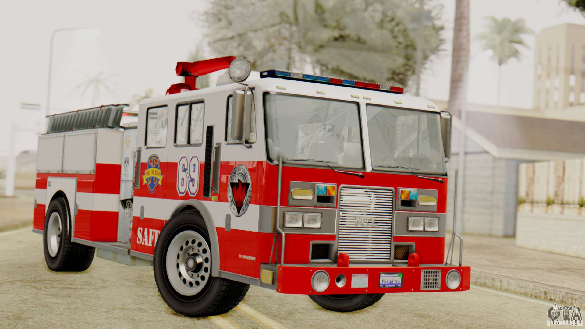 MTL SAFD Firetruck для GTA San Andreas. 