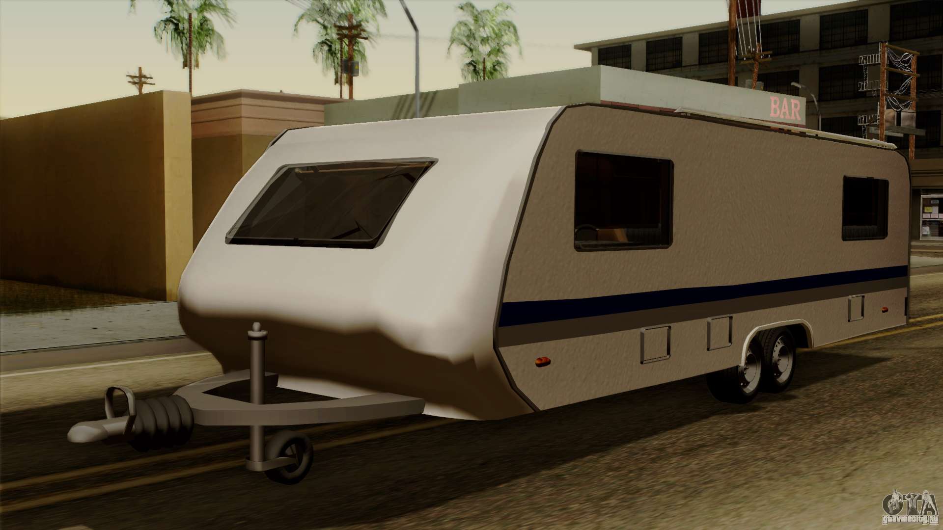 Особенности: - Модель отлично вписывается в... Camper Trailer для GTA San A...