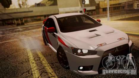Mitsubishi Lancer Evolution X 2015 Final Edition для GTA San Andreas