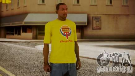 Burger Shot T-shirt Yellow для GTA San Andreas