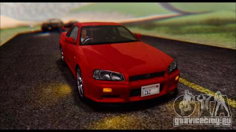 Nissan Skyline R-34 GT-R V-spec 1999 No Dirt для GTA San Andreas