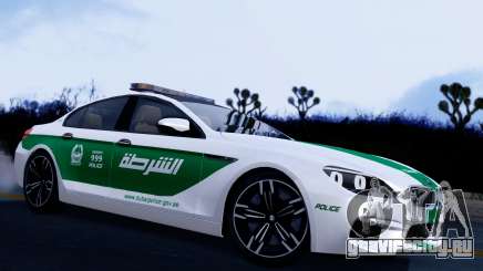 BMW M6 F13 Gran Coupe 2014 Dubai Police для GTA San Andreas