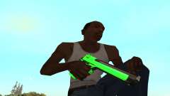 Green chrome weapon pack для GTA San Andreas