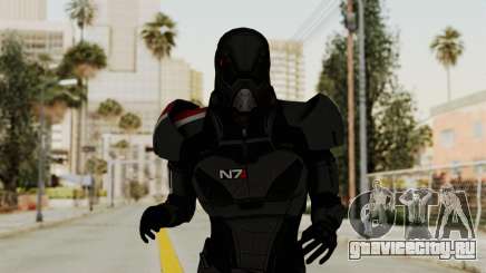 ME2 Shepard Default N7 Armor with Death Mask для GTA San Andreas