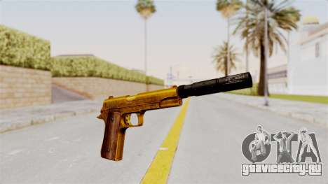 Silenced M1911 Gold для GTA San Andreas