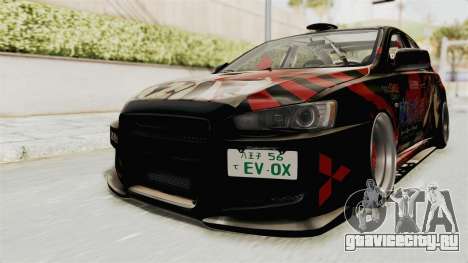 Mitsubishi Lancer Evolution X Ken Kaneki Itasha для GTA San Andreas