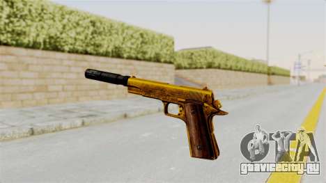 Silenced M1911 Gold для GTA San Andreas