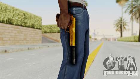 Silenced M1911 Gold для GTA San Andreas