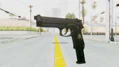 Tariq Iraqi Pistol Back v1 Black Long Ammo для GTA San Andreas